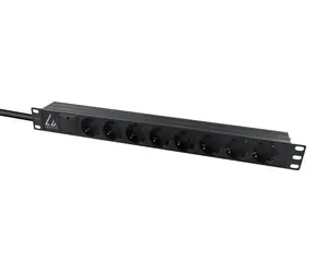 Lanview Rackový PDU 19" 8x Schuko / Rozvodný panel / 1U / 16 A / 3 m / Prepäťová ochrana