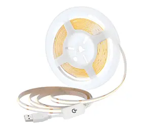 Solight LED COB pásik teplá biela / USB napájanie / vypínač / 5m / 7W/m / 500lm/m