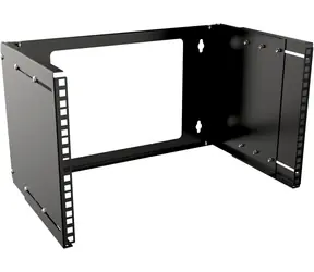 Lanview 19" nástenný otvorený rám 6U čierna / Otvorený rám / nastaviteľná hĺbka / nosnosť 20 kg / šírka 530 mm