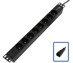 Lanview Logon TUPS055 / PDU / 19" 1U / 8x French / IEC C20 / bez vypínača