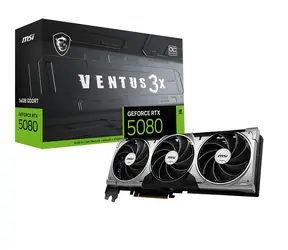 MSI GeForce RTX 5080 Ventus 3X OC čierna / Grafická karta / Nvidia / 16GB GDDR7 / 256-bit / 1x HDMI + 3x DP
