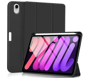 eSTUFF Miami čierna / Puzdro pre Apple iPad mini 7/6 / PU koža / Priehradka na Apple Pencil / 2 polohy