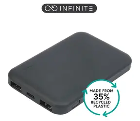 eSTUFF INFINITE čierna / Powerbanka / 5 000 mAh / USB-C / 2x USB-A / rýchlonabíjanie