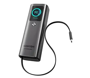 Canyon OnPower 265 / Powerbanka / 20 000 mAh / 165 W / displej / 2x USB-C, USB-A