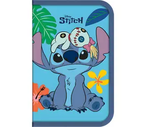ALLTOYS Peračník Stitch / Školský peračník / jednoposchodový / plne vybavený / zips