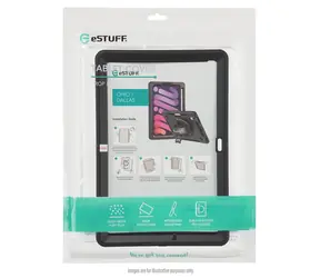eSTUFF OHIO Defender čierna / Puzdro pre Apple iPad Mini 7 (2024)/Mini 6 (2021) / MIL-STD-810H / 360° stojanček