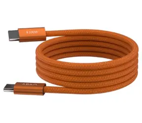 Adam Elements iLinio C100 oranžová / Magnetický kábel / USB-C - USB-C / 100W / 2 ks