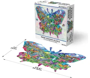 Prime 3D Drevené puzzle Motýľ / 200 dielikov / od 5 rokov