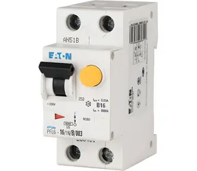EATON PFL6-40/1N/B/003 / Prúdový chránič s nadprúdovou ochranou / 1P+N / 40A / 30mA / typ AC