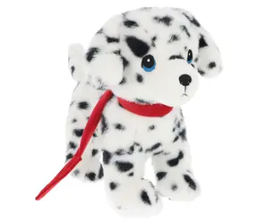 KEEL TOYS Keeleco Plyšový pes na vodítku Dalmatín / 23 cm / od 3 rokov