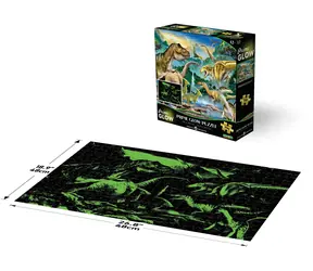 Prime 3D Puzzle Údolie dinosaurov / 500 dielikov / svietiace v tme / od 8 rokov