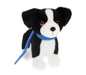 KEEL TOYS Plyšák Keeleco Šteňa Love Border kólia na vodítku 23 cm / Plyš / od 3 rokov