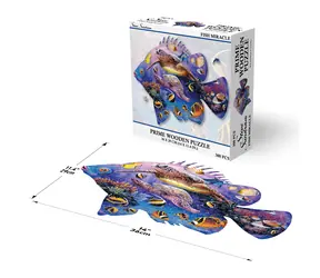 Prime 3D Drevené puzzle Rybí zázrak / 300 dielikov