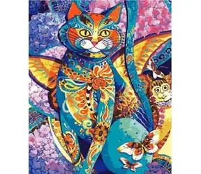 Norimpex Diamantové maľovanie Mačka s krídlami / 30x40 cm
