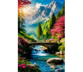 Norimpex Diamantové maľovanie Krajina hôr / 30x40 cm