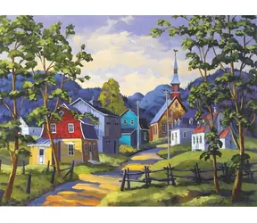 Norimpex Diamantové maľovanie Farebné mesto v horách / 30x40 cm