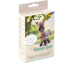 FOLIA 23913 Kreatívna sada na háčkovanie Lama mini / Kreatívna sada na háčkovanie / od 8 rokov