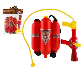 TEDDIES Vodná pištoľ hasičská so zásobníkom na chrbát / plast / nastaviteľný prúd vody / od 3 rokov