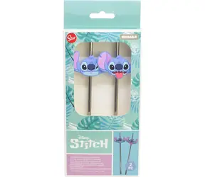 STOR Sada slamiek Stitch / Slamka / 2 ks / Nerezová oceľ / Bez BPA