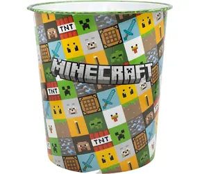 STOR Odpadkový kôš Minecraft / Odpadkový kôš / Plast / 22,5 × 21 × 21 cm