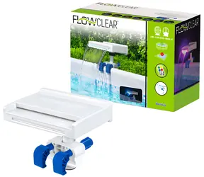 Bestway Vodopád Flowclear / LED osvetlenie / 8 farebných režimov / pre bazény s oceľovým rámom / 3x AA batérie