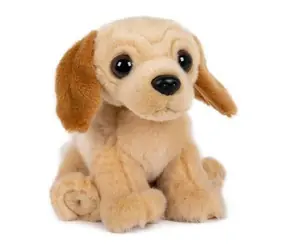 TEDDIES Plyšový pes labrador sediaci 15x17 cm / Plyš / od 0 mesiacov