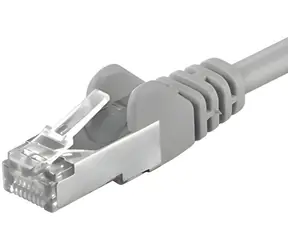 PremiumCord SFTP CAT6A 15m šedá / Patch kábel / RJ45-RJ45 / LSOH / AWG 26/7