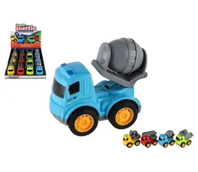 TEDDIES Stavebné auto / Autíčko na zotrvačník / plast / 9 cm / 4 druhy