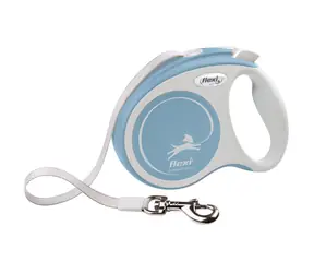 FLEXI Vodítko Comfort PLUS S svetlo modré / Samonavíjacie / opasok / 5 m / pre psov do 15 kg