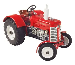 KOVAP Traktor Zetor 50 Super červená / Kov / Pohon na kľúčik / 1:25 / Od 3 rokov