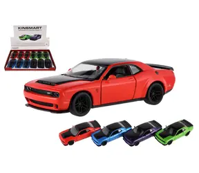 TEDDIES Kinsmart Auto Dodge Challenger SRT Demon 170 (2023) / Kov/plast / 13 cm / Na spätné natiahnutie