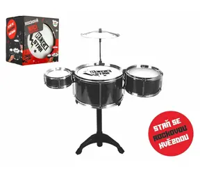 TEDDIES Bicia súprava Rock Star / Plast / 3 bubny + činel / 23 x 22 x 17 cm / od 3 rokov