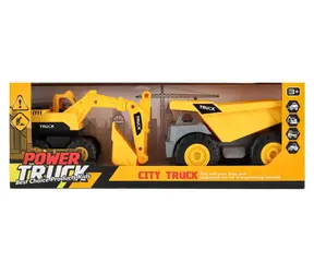 TEDDIES Stavebné autá 2 ks / Na voľný chod / Plast / 18 cm / od 3 rokov