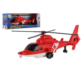 TEDDIES Vrtuľník záchrannej služby / Na spätné natiahnutie / Plast / 22 cm