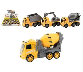 TEDDIES Stavebné auto / Autíčko na zotrvačník / 3 druhy / 12 ks v boxe / 10 cm / od 3 rokov