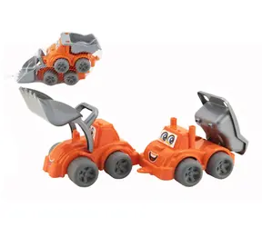 TEDDIES Stavebné stroje 2 ks / Auto nakladač a auto s korbou / plast / voľný chod / 12m +