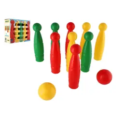 Wader Kolky s loptičkami / Bowling sada / 9 kolkov + 2 loptičky / 24 cm / Plast / od 3 rokov