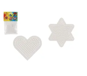 HAMA Podložka na zažehľovacie korálky MIDI hviezda, srdce / Plast / 2 ks / 9x9 cm