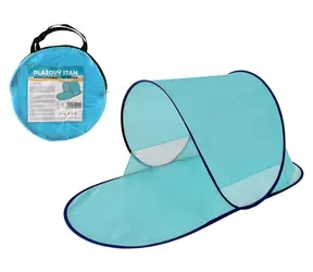 Teddies Samorozkladací plážový stan modrý / Plážový stan / UV filter / 140x70x62 cm / polyester/kov