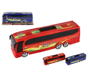 TEDDIES Autobus 25 cm / Na zotrvačník / Plast / 2 farby / od 3 rokov