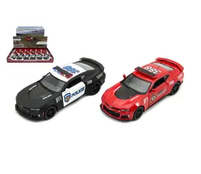 TEDDIES Auto Chevrolet Camaro / Polícia a hasiči / Plast/kov / 12 cm / Na spätné natiahnutie / od 3 rokov