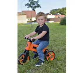 FUNNY WHEELS Odrážadlo Rider SuperSport oranžové / 2v1 / Výška sedla 28/30 cm / Nosnosť 25 kg / od 18 mesiacov