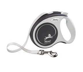 Flexi Comfort PLUS XS antracitové / Vodítko / opasok 3 m / samonavíjacie / do 12 kg