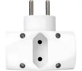 Retlux RPC 62N biela / Rozbočka / 1x euro 2,5A / 2x 16A / 250V