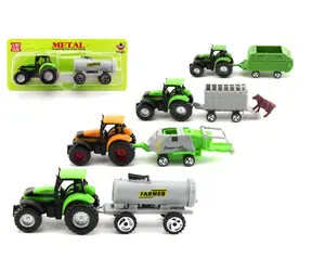 TEDDIES Traktor s prívesom / 16 cm / 6 druhov / od 3 rokov