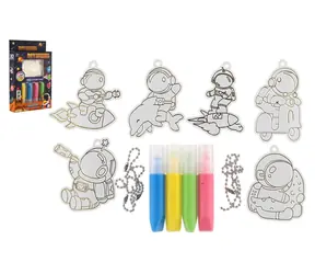 TEDDIES Vymaľuj si svoj prívesok Vesmír / Kreatívna súprava / 13 x 21 cm / od 3 rokov