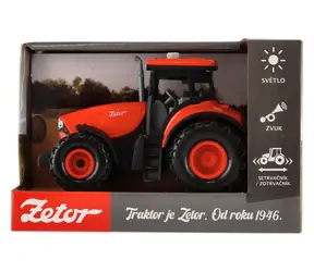 TEDDIES Traktor Zetor / Zotrvačníkový pohon / svetlo a zvuk / 9 x 14 cm / plast / od 3 rokov