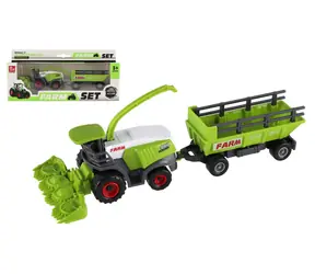 TEDDIES Kombajn s vlečkou / Kombajn / Voľný chod / Plast / 22 cm / od 3 rokov