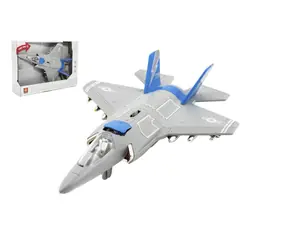 TEDDIES Lietadlo stíhačka 31 cm / Na batérie 3x AG13 v balení / Svetlo a zvuk / Plast / 3+