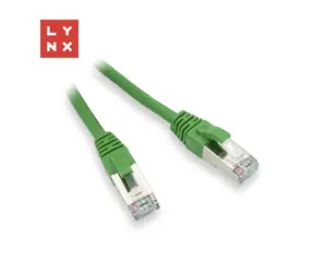 Lynx FTP Cat5e 3M zelený / Patch kábel / RJ45-RJ45 / CCA / PVC